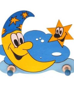 DoDo Drevená dekorácia - 2 vešiačik Mesiačik